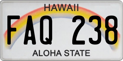 HI license plate FAQ238