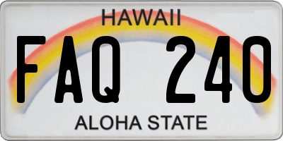 HI license plate FAQ240