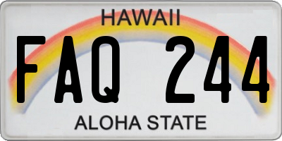 HI license plate FAQ244