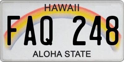 HI license plate FAQ248