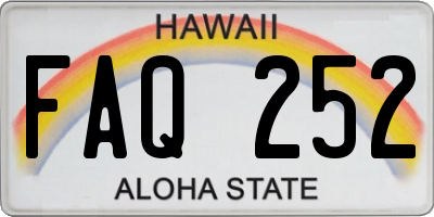 HI license plate FAQ252
