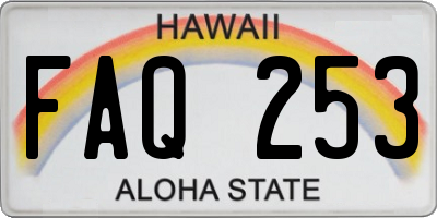 HI license plate FAQ253