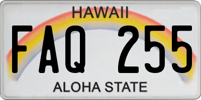 HI license plate FAQ255