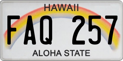 HI license plate FAQ257