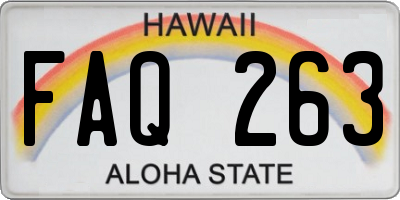 HI license plate FAQ263