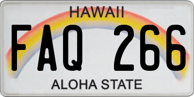 HI license plate FAQ266