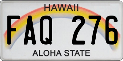 HI license plate FAQ276