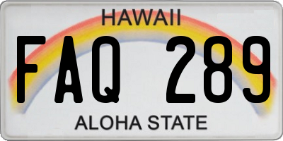 HI license plate FAQ289