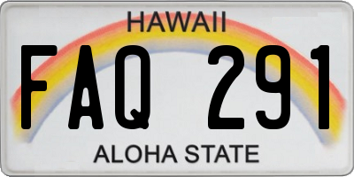 HI license plate FAQ291