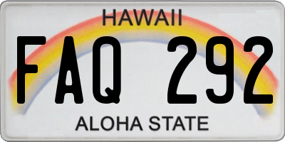 HI license plate FAQ292