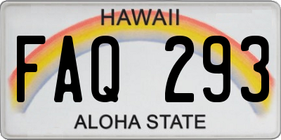 HI license plate FAQ293