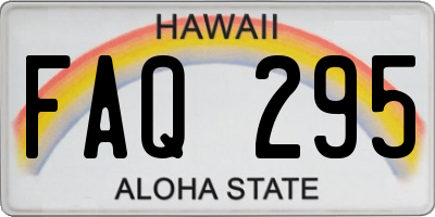 HI license plate FAQ295