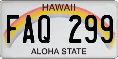 HI license plate FAQ299