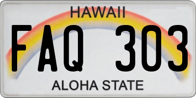 HI license plate FAQ303