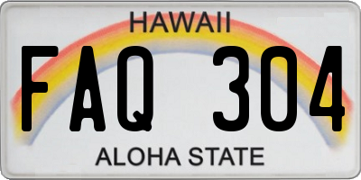 HI license plate FAQ304