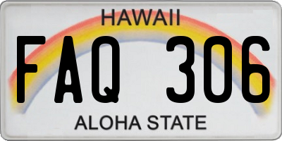 HI license plate FAQ306