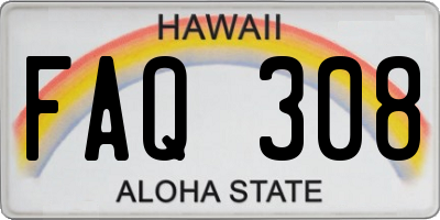 HI license plate FAQ308