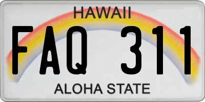 HI license plate FAQ311