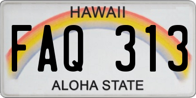 HI license plate FAQ313