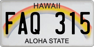 HI license plate FAQ315