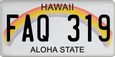 HI license plate FAQ319