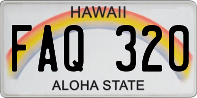 HI license plate FAQ320