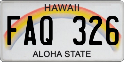HI license plate FAQ326