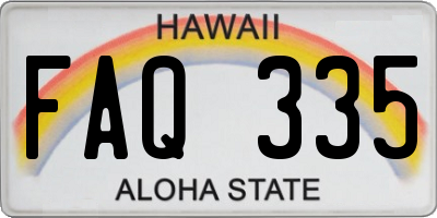 HI license plate FAQ335