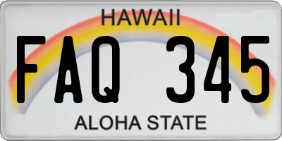 HI license plate FAQ345