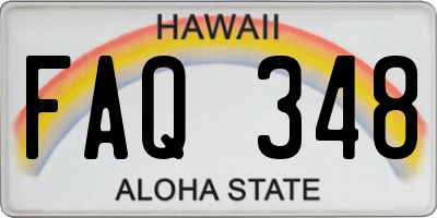 HI license plate FAQ348