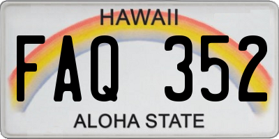 HI license plate FAQ352