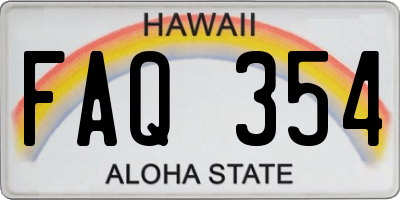 HI license plate FAQ354