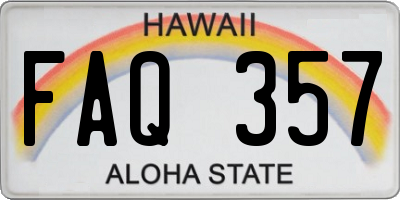 HI license plate FAQ357