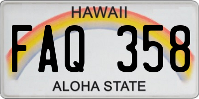 HI license plate FAQ358