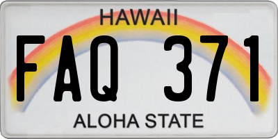 HI license plate FAQ371