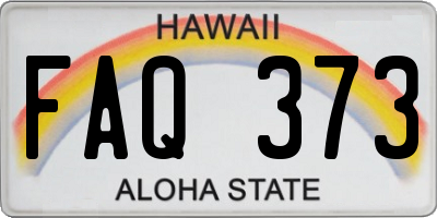 HI license plate FAQ373