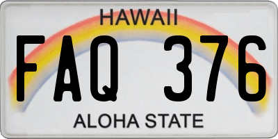 HI license plate FAQ376