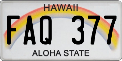 HI license plate FAQ377