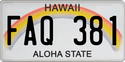 HI license plate FAQ381