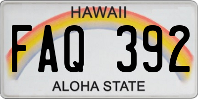 HI license plate FAQ392