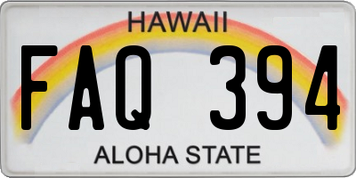 HI license plate FAQ394