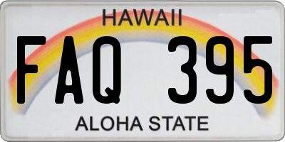 HI license plate FAQ395