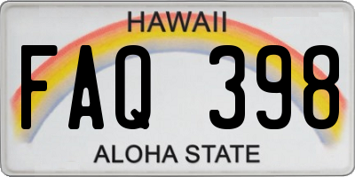 HI license plate FAQ398