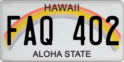 HI license plate FAQ402