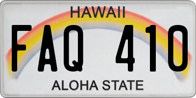 HI license plate FAQ410