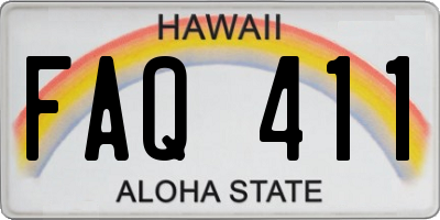 HI license plate FAQ411