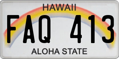 HI license plate FAQ413