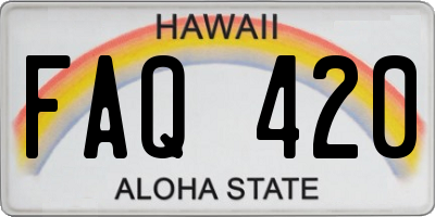 HI license plate FAQ420