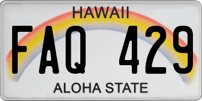 HI license plate FAQ429