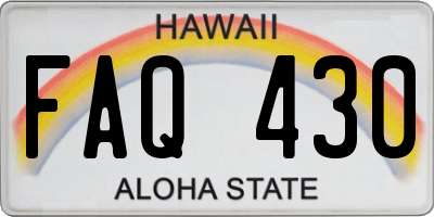 HI license plate FAQ430